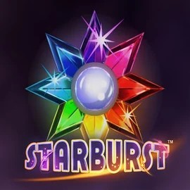 Official Slots logo: Starburst by NetEnt at Wonaco Casino